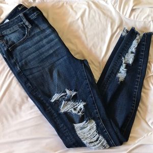 American eagle distressed super hi-rise leggings